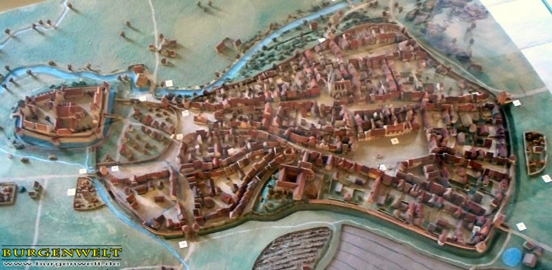 Modell der Stadt Zeitz um 1550