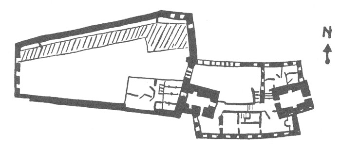 Burg Lichtwerth nach Planskizze von 1843.